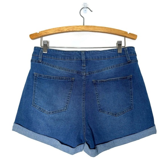 No Boundaries Cuffed Denim Shorts Juniors Size 15 - Picture 2 of 6